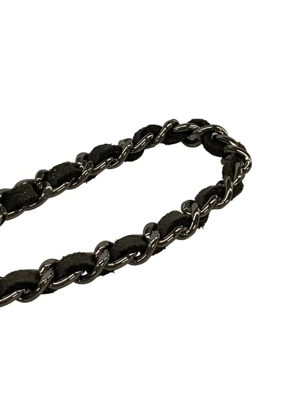 Chanel Wallet Quilted Black Chain Leather Shoulder Bag